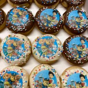 Mini donut met eetbare print