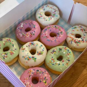 Mini donut met sprinkles
